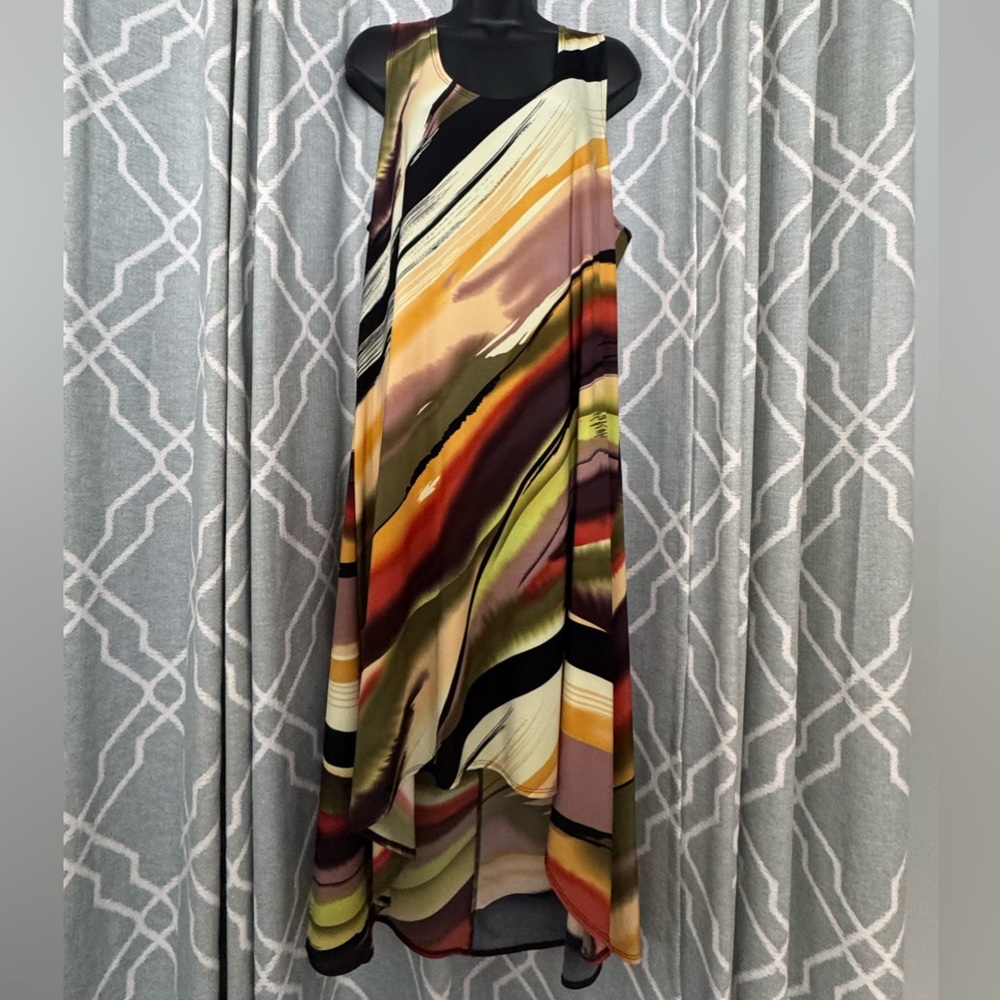 The pyramid collection, sleeveless maxi dress, size 1X
